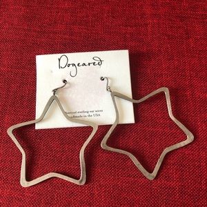 Dogeared charcoal star earrings, NWT